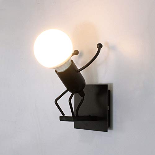 LED Lámpara de Pared, Robot Luz de Pared,Luz de pared industrial, Para Bar, Dormitorio, Cocina, Restaurante, Cafetería, Pasillo