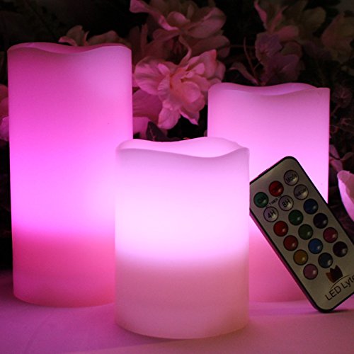 LED Lytes Velas de Parpadeo Marfil Pack de 3