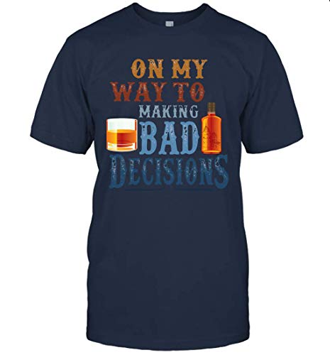 Leet Group ON My Way to Making Bad Decisions Cocktails Bottle (HS02) Camiseta Azul azul marino 3XL
