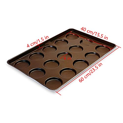 Lefuyan Moldes De Panadería Perforados, Hojas De Moldes De Grado Alimenticio para Formas De Pan De Hamburguesa Industrial De Gran Tamaño