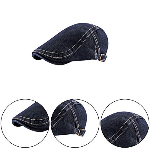 Leisial Sombrero de Boina Vaquera Gorra con Visera Casquillo Vintage Sencilla Ocio al Aire Libre Sombrero del Sol Protector Solar para Unisex-Adult,Azul Claro