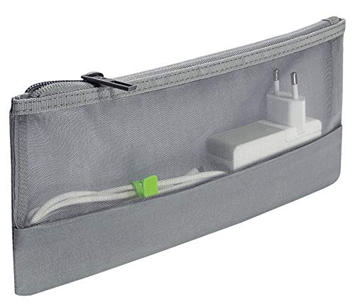 Leitz 60180069, Bolso para ordenador portátil de 13,3" Smart Traveller, Poliéster/Piel, Azul titanio