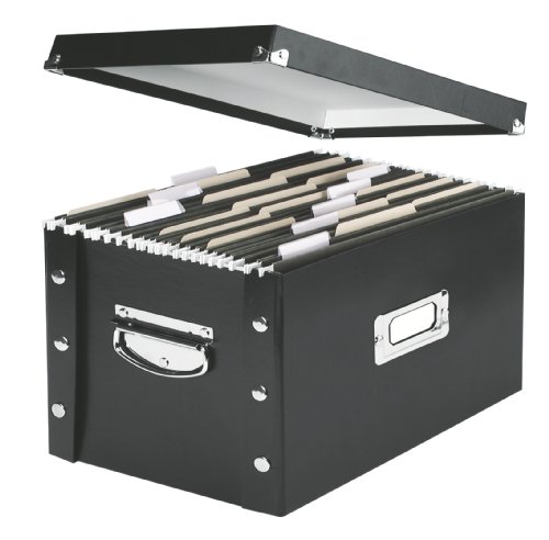 Leitz Snap'n'Store 60670095 - Caja de cartón Duro para Carpetas Colgantes, Color Negro