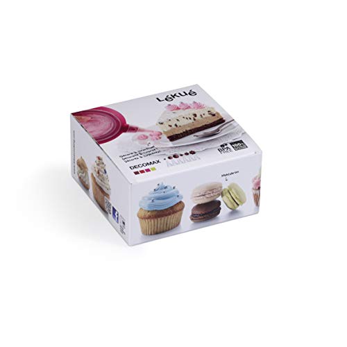 Lékué Decomax - Manga pastelera de Silicona 6 boquillas, Verde