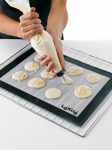 Lékué Gourmet - Salvabandejas Profesional, 40 x 30 cm, Color Blanco y Negro