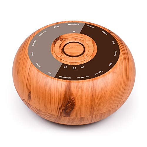 L'émouchet Máquina de ruido blanco de alta fidelidad - Máquina de sonido para dormir y relajarse - 15 sonidos naturales y relajantes - Temporizador de sueño- Terapia de sonido portátil para dormir