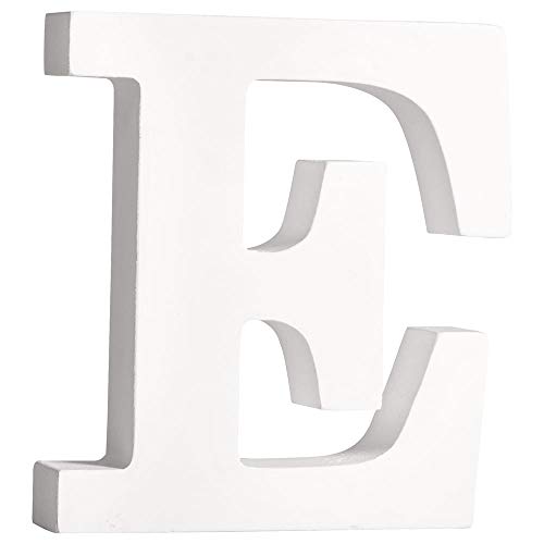 Letra E, Blanca, de 11 cm, Grosor 2 cm, de Rayher 62656000 MDF