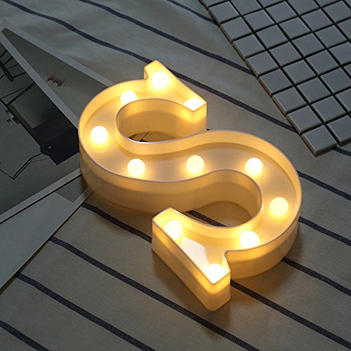 Letras Led Letras Decorativas Letras Alphabet Light Luces De Espejo Del Alfabeto A-Z con Luces de LED para Decoración de DIY Wedding Party Dormitorio Decoración (S)