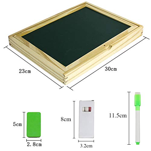Letras Magneticas Niños Pizarra Magnética Infantil 90 Piezas Tablero Magnético de Dibujo de Madera de Doble Cara Rompecabezas Juguetes Educativos para Niños (Número y Letra)