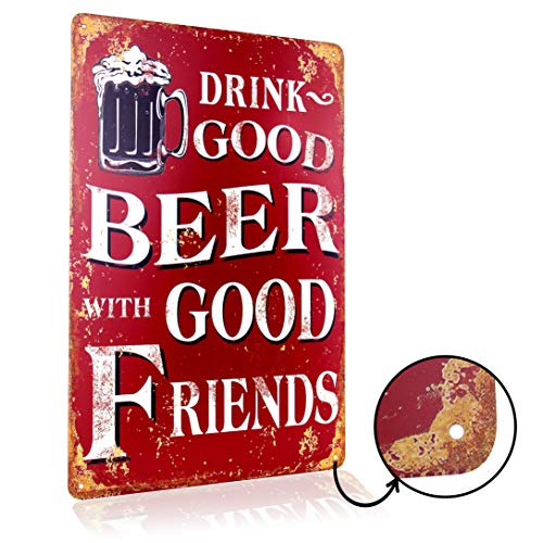 letrero de cerveza motivo retro con refranes vintage letreros de puerta divertidos letreros de cerveza nostalgia decoración letrero de bar 20x30 cm