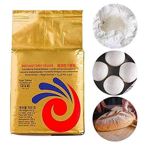 Levadura de panadería de gran capacidad, 100 g / 200 g de levadura seca activa, suministros de cocina de alta tolerancia a la glucosa para hacer pan. Pruebe panqueques, pasta, masa de pizza