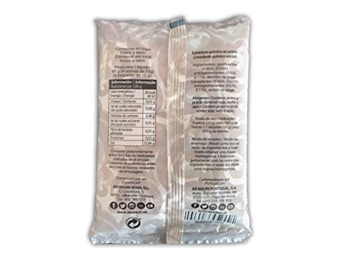 Levadura química en polvo 4 sobres de 15g - 60g en total