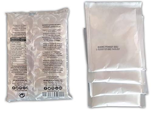 Levadura química en polvo 4 sobres de 15g - 60g en total