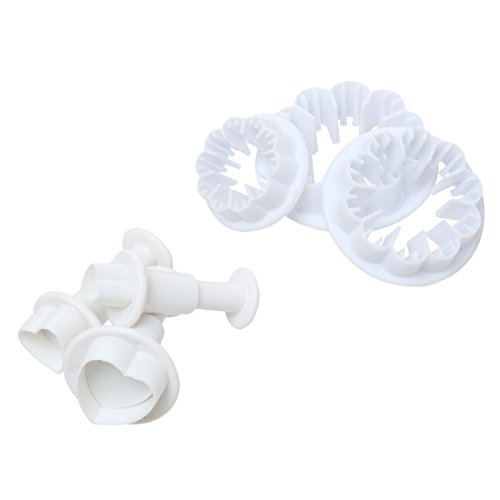 LEVIVO Set de decoración para Tartas, Blanco, 1 cm