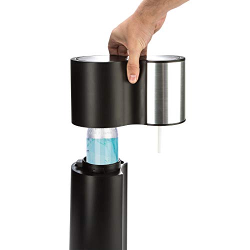 Levivo Set de máquina de soda / set básico de gasificadora con 2 botellas de soda de PET y cilindro de CO2, máquina clásica para hacer soda, para gasificar el agua del grifo al gusto de cada uno