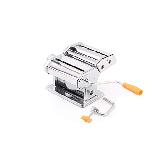 LEYENDAS Máquina para Hacer Pasta Fresca Máquina de Cortar Pasta Acero Inoxidable Máquina de Cocina en Casa Máquina para Hacer Fideos Frescos, Tallarines, Lasañas y Espaguetis (Acero_Inoxidable)