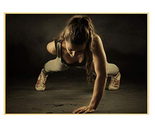 LGXINGLIyidian Culturismo Muscular Fitness Frases Motivacionales Vintage Lienzo Póster Imagen De Pared Imprimir para Home Gym Office Decor E520 50X70Cm