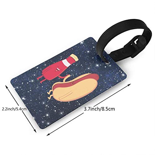liang4268 Etiquetas de Equipaje Ketchup & Hot Dog Pack Luggage Tag Label Suitcase Tags Travel Bag Labels Unique Design Business Card Holder for Baggage for Baggage Suitcase Tags Bulk