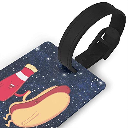liang4268 Etiquetas de Equipaje Ketchup & Hot Dog Pack Luggage Tag Label Suitcase Tags Travel Bag Labels Unique Design Business Card Holder for Baggage for Baggage Suitcase Tags Bulk