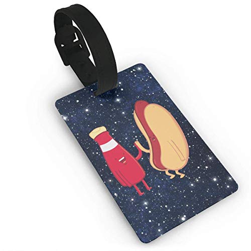liang4268 Etiquetas de Equipaje Ketchup & Hot Dog Pack Luggage Tag Label Suitcase Tags Travel Bag Labels Unique Design Business Card Holder for Baggage for Baggage Suitcase Tags Bulk