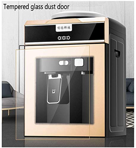 LIANYANG Dispensador de Agua con encimera de Grifo,Enfriador de Agua embotellada fría,Agua hirviendo rápidamente,Alta Capacidad,con Puerta de Polvo de Vidrio Templado