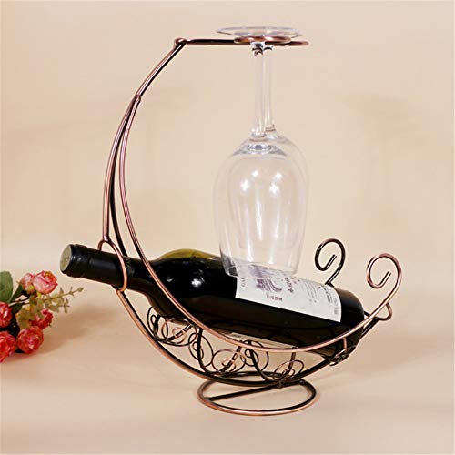 LIAOLEI10 Botellero Decoración de Estante de Vino Innovador Colgador de Copa Soporte de Vino Soporte de Copa Decoración de gabinete de Vino Adorno Muebles para el hogar, Rojo