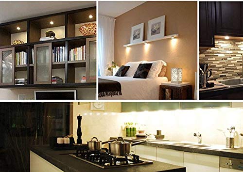 Lightess Luz del Gabinete LED Luz de Bajo Armario Iluminación para Vitrina para Cocina Estante Muebles Taquillas Enfriador de Vino (8 luces, Blanco cálido)