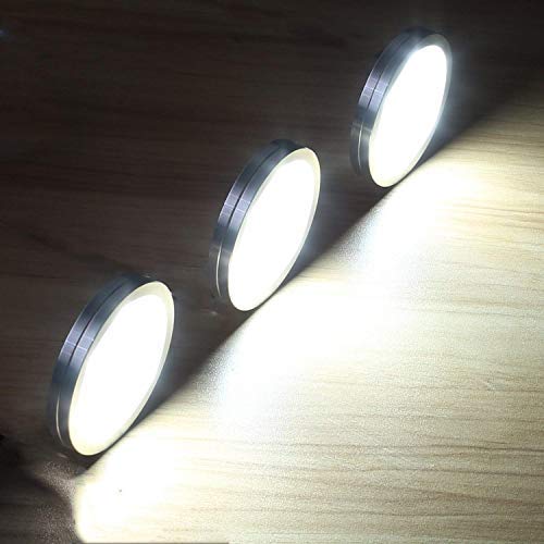 Lightess Luz del Gabinete LED Luz de Bajo Armario Iluminación para Vitrina para Cocina Estante Muebles Taquillas Enfriador de Vino (8 luces, Blanco frío)