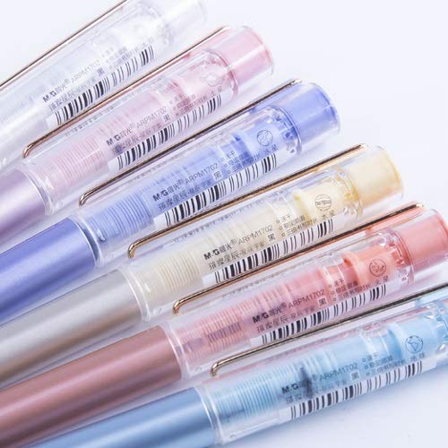 Lihgfw Firma de base acuosa 0,5 mm Las estrellas brillantes Limited Prensa pluma de gel Negro completo tubo de la aguja Pluma de carbono de secado rápido de recarga for los estudiantes con rodillo rec