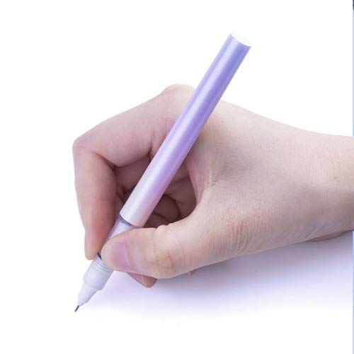 Lihgfw Firma de base acuosa 0,5 mm Las estrellas brillantes Limited Prensa pluma de gel Negro completo tubo de la aguja Pluma de carbono de secado rápido de recarga for los estudiantes con rodillo rec