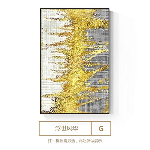LiMengQi Abstracto Azul y Gris Brillante Color Gota Lienzo Arte Moderno Póster con impresión Estilo Cuadro Sala Pasillo Entrada artística decoración de Pared(No Frame)