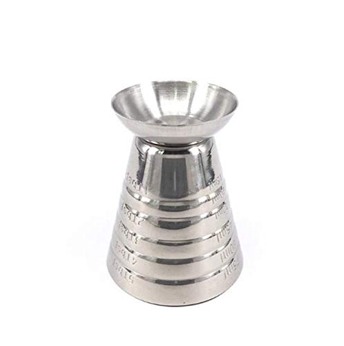 Limeow Vaso Medidor Cocktail Medidor Jigger Profesional Vaso Medidor Cocktail Acero Inoxidable Profesional Vaso Medidor Cocktail para Bar Fiesta Vino Cóctel Bebida para bar fiesta (B)