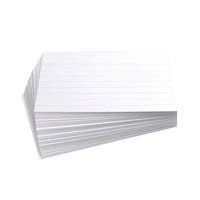 Línea De Oficina Fichas, blanco, 190 g, DIN A6, 100 Unidades, lineado