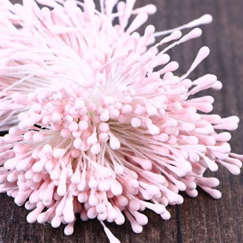 LIOOBO 400pcs Flor Perla estambre pistilo para decoración (Rosa)