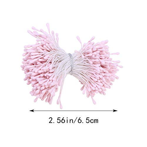 LIOOBO 400pcs Flor Perla estambre pistilo para decoración (Rosa)