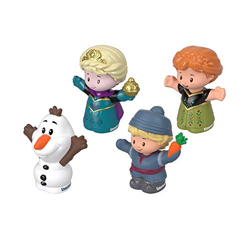 Little People Disney Frozen Pack de 4 Personajes, Figuras de Juguete Bebés +1 Año (Mattel GMJ13)