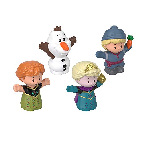 Little People Disney Frozen Pack de 4 Personajes, Figuras de Juguete Bebés +1 Año (Mattel GMJ13)