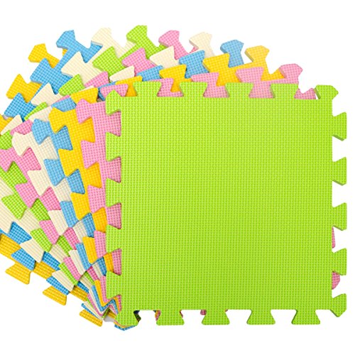 LittleTom Alfombras Puzzle para Bebé Alfombrilla Suelo Goma EVA Colores Pastel