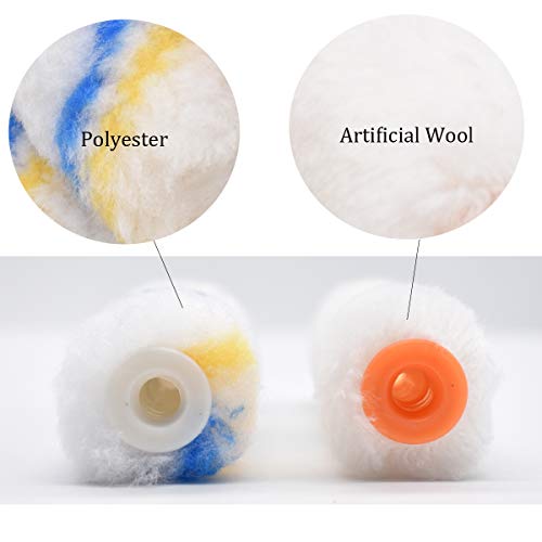 Liwein Rodillos Pintar,20 Piezas Cepillo de Rodillos Pintura Mini Mango de Rodillo Pequeño Profesional Kit de Herramientas para Pared Casa Jardín Suelo Techo Puerta