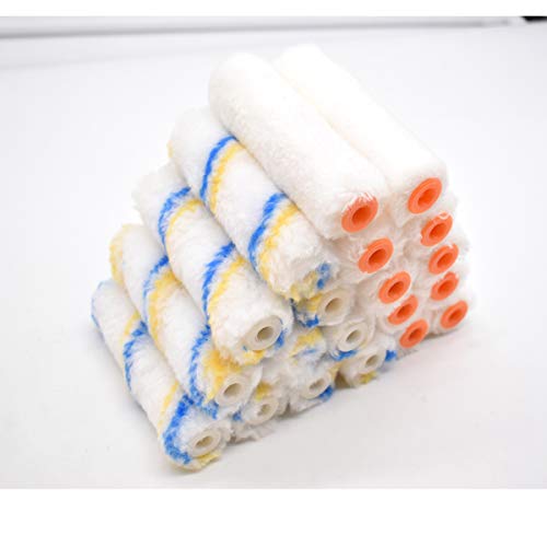 Liwein Rodillos Pintar,20 Piezas Cepillo de Rodillos Pintura Mini Mango de Rodillo Pequeño Profesional Kit de Herramientas para Pared Casa Jardín Suelo Techo Puerta