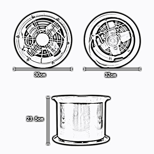 LJHA fengshan Cilindro de Metal Ventilador de extracción Industrial/Humos de Cocina Ventilador de extracción/Ventilador de Flujo axial Ventilador/Ventilador de Gran Potencia/Ventilador de gra