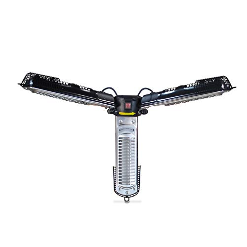 LKK-YSZWJ Estufa Exterior de Sombrilla Eléctrica,Calentador de Espacio Infrarrojo Exterior Plegable,con 3 Configuraciones de Energía (Plegado) Y 3 Placas Calefactoras para Pérgola O Cenador.