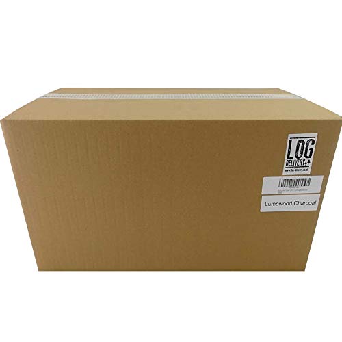 Log-Delivery Restaurante Grado Lumpwood carbón 10kg Caja Barbacoa de carbón, Grandes trozos para más largas barbacoas en Llamas