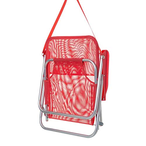 LOLAhome Silla de Playa Fija de Aluminio y Textileno (Coral)