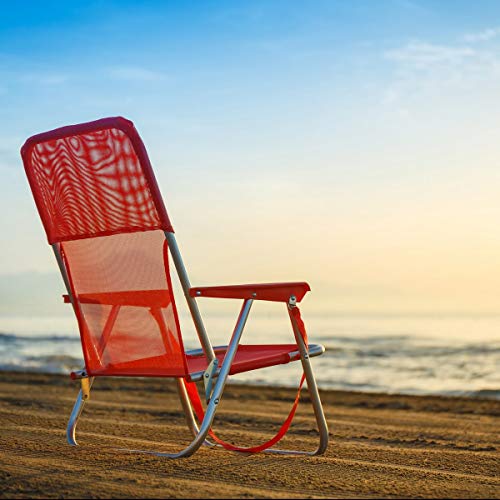 LOLAhome Silla de Playa Fija de Aluminio y Textileno (Coral)