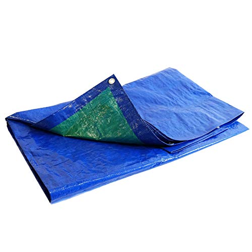 Lona de protección 4 x 5 m 150 g/m², de plástico, exterior, impermeable. Protección de leña. Protección de pintura