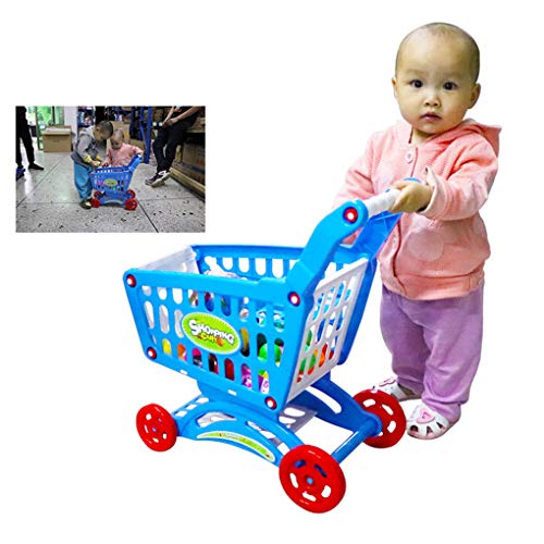 Lorsoul Niños Moda Decoración Mini Cart Juguete de los niños Carrito de la Compra Juego de Juego de la Carretilla de Mano Fruta Vegetales