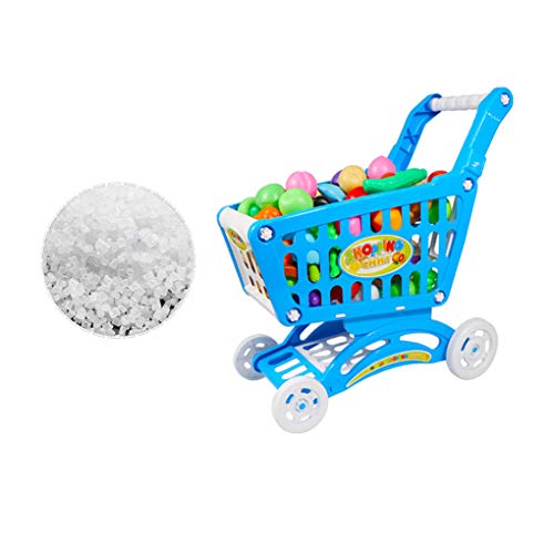 Lorsoul Niños Moda Decoración Mini Cart Juguete de los niños Carrito de la Compra Juego de Juego de la Carretilla de Mano Fruta Vegetales