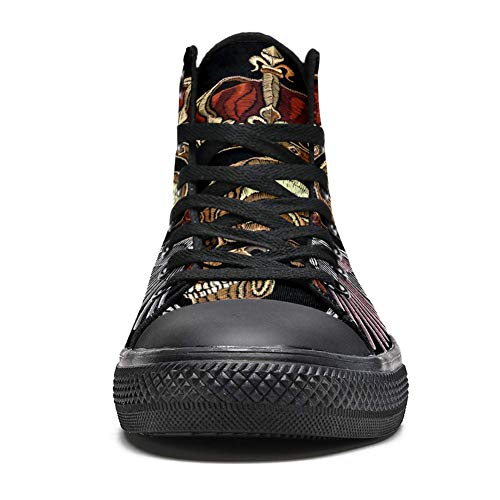 LORVIES - Corona de oro con diseño de calavera humana y alas de ángel, (multicolor), 41 EU