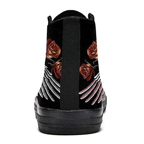 LORVIES - Corona de oro con diseño de calavera humana y alas de ángel, (multicolor), 41 EU